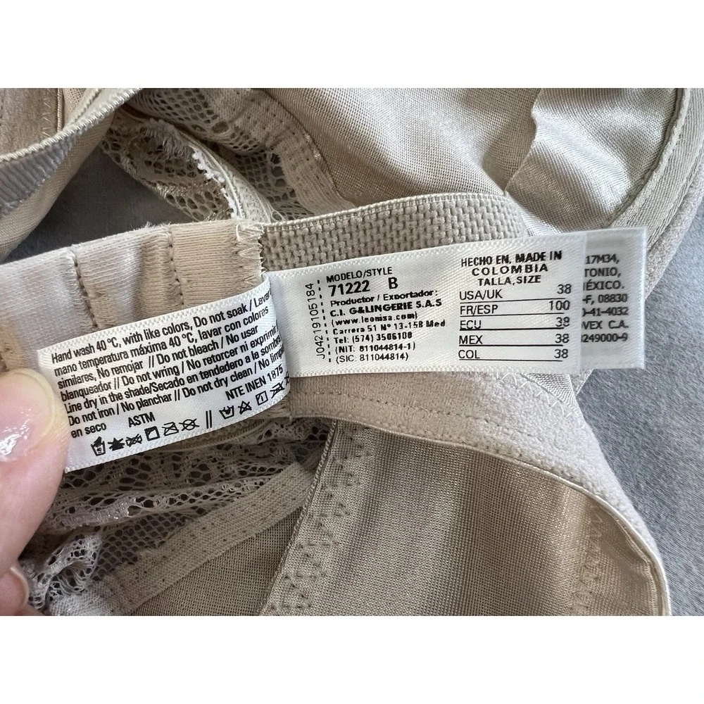 Leonisa Bra 71222 B 38 Beige New
